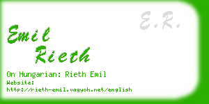 emil rieth business card